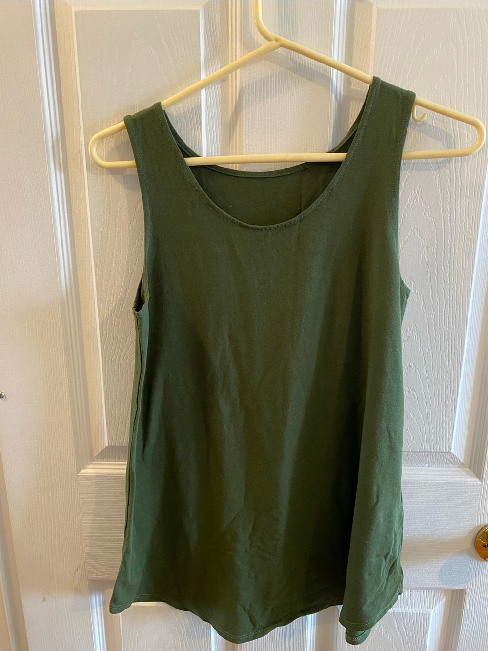 Encircled Olive Green Tank Top